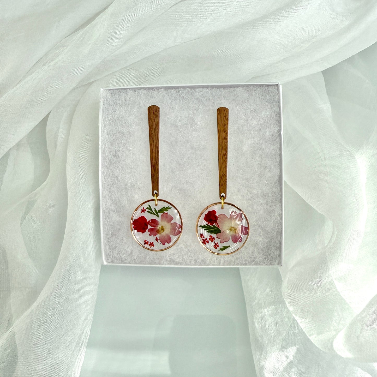 Floating real flower resin