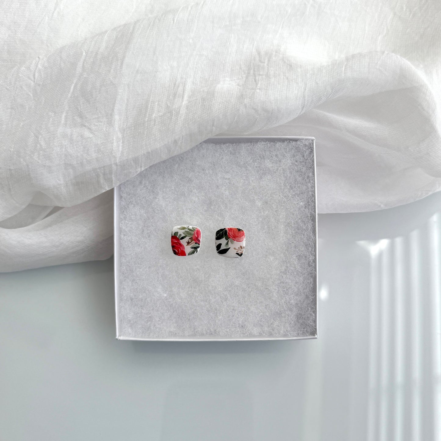Spring print tiny studs