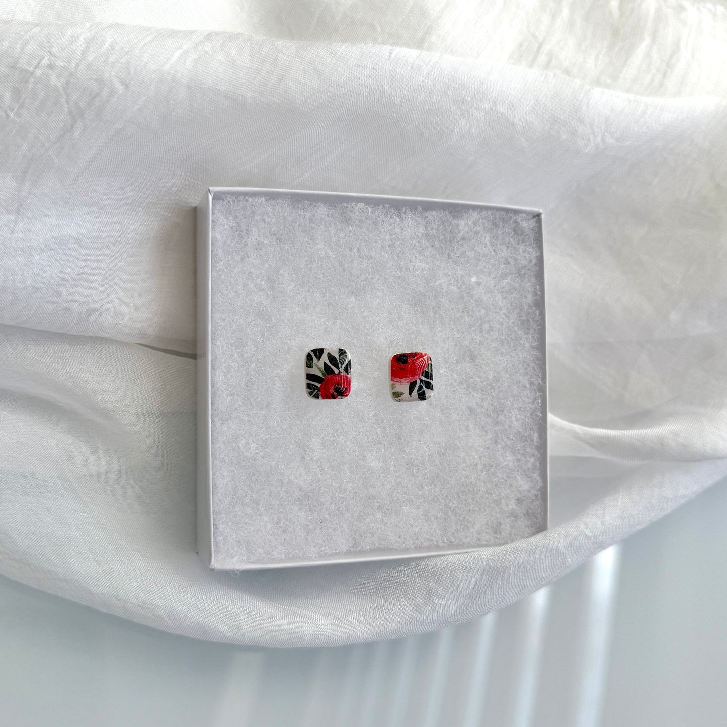 Spring print tiny studs