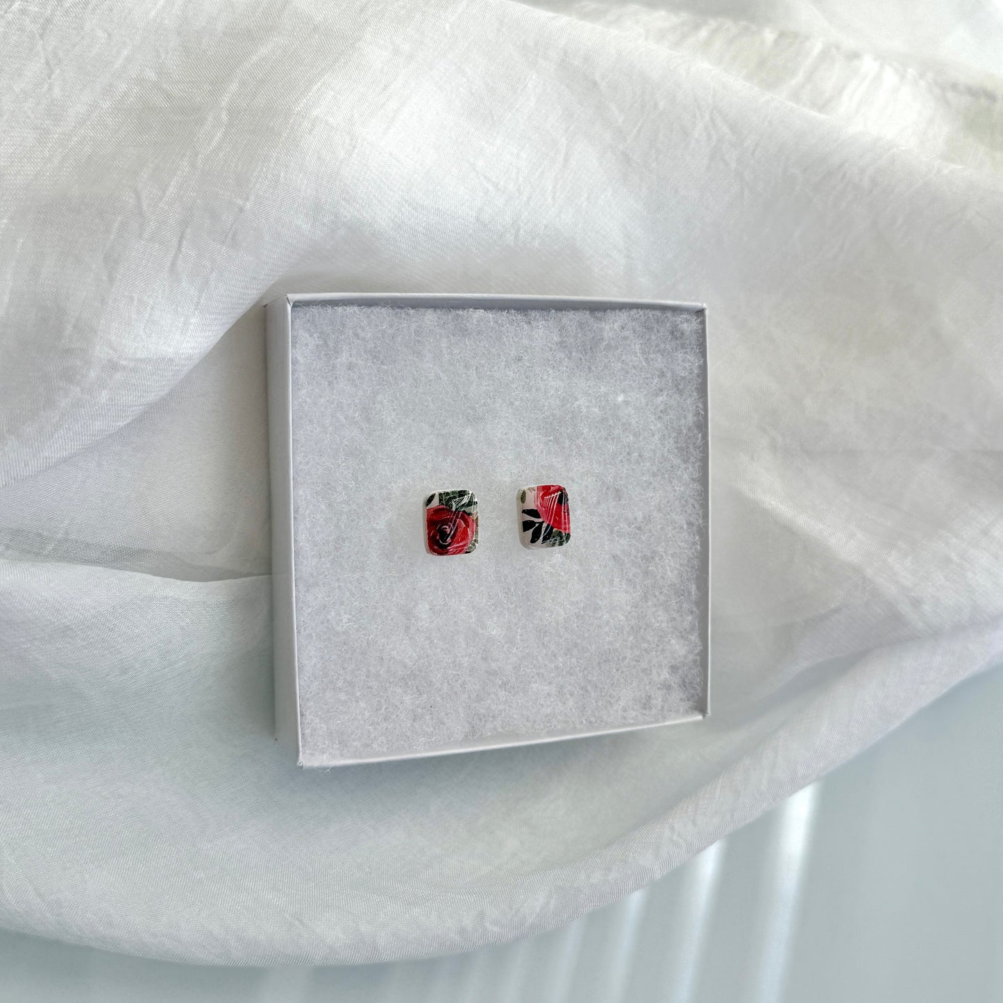 Spring print tiny studs