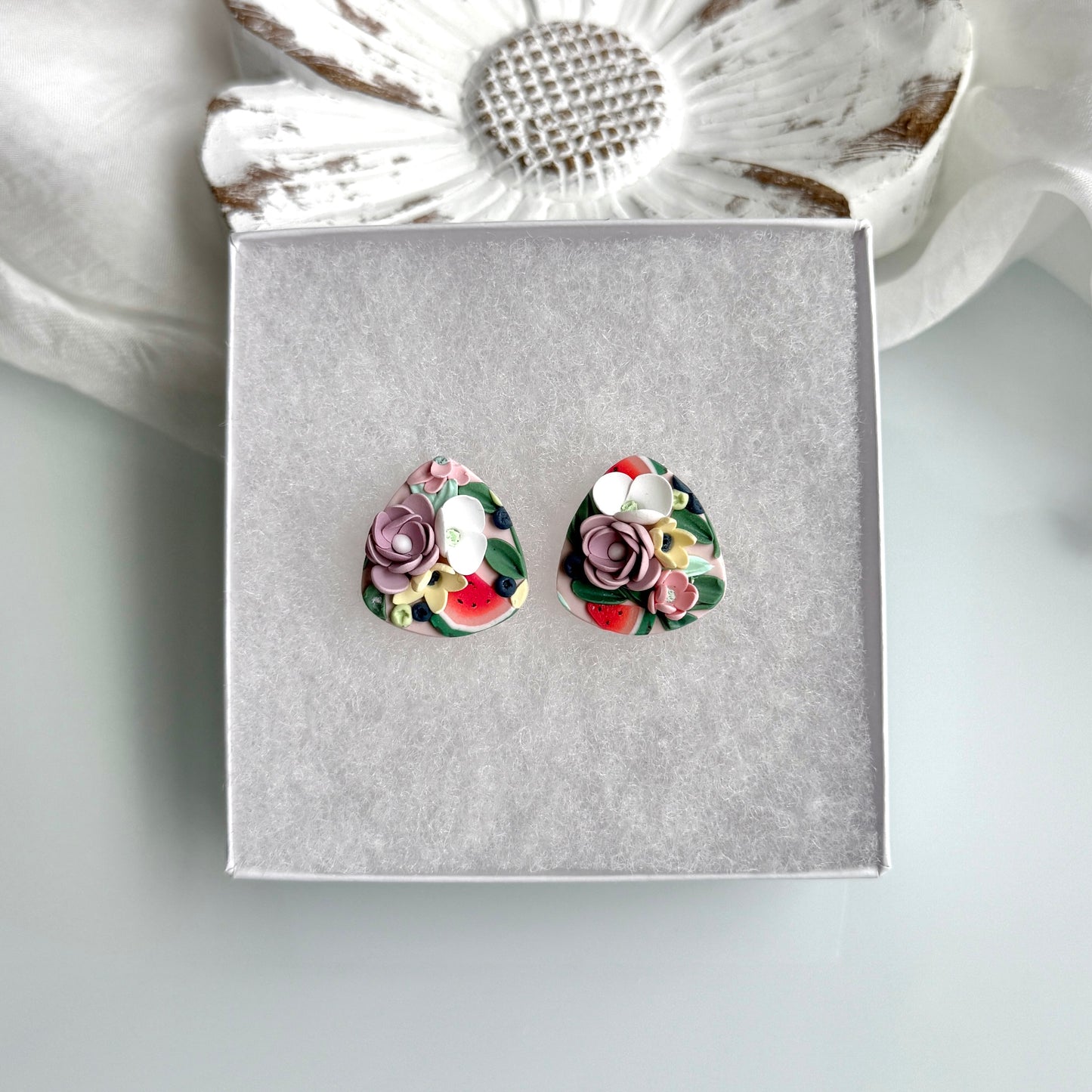 Spring -Watermelon & Blueberries studs