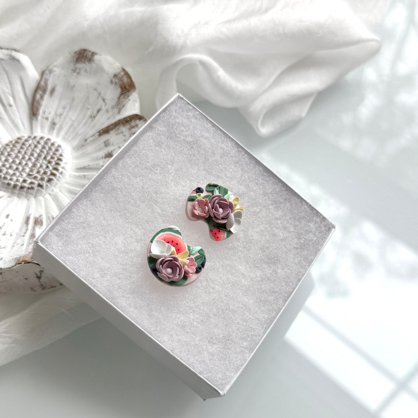 Spring -Watermelon & Blueberries studs