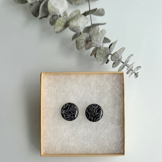 Summer - flower print stud