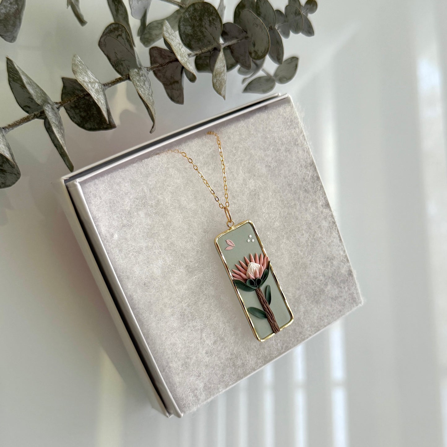 Framed Protea Pendants(no chain)