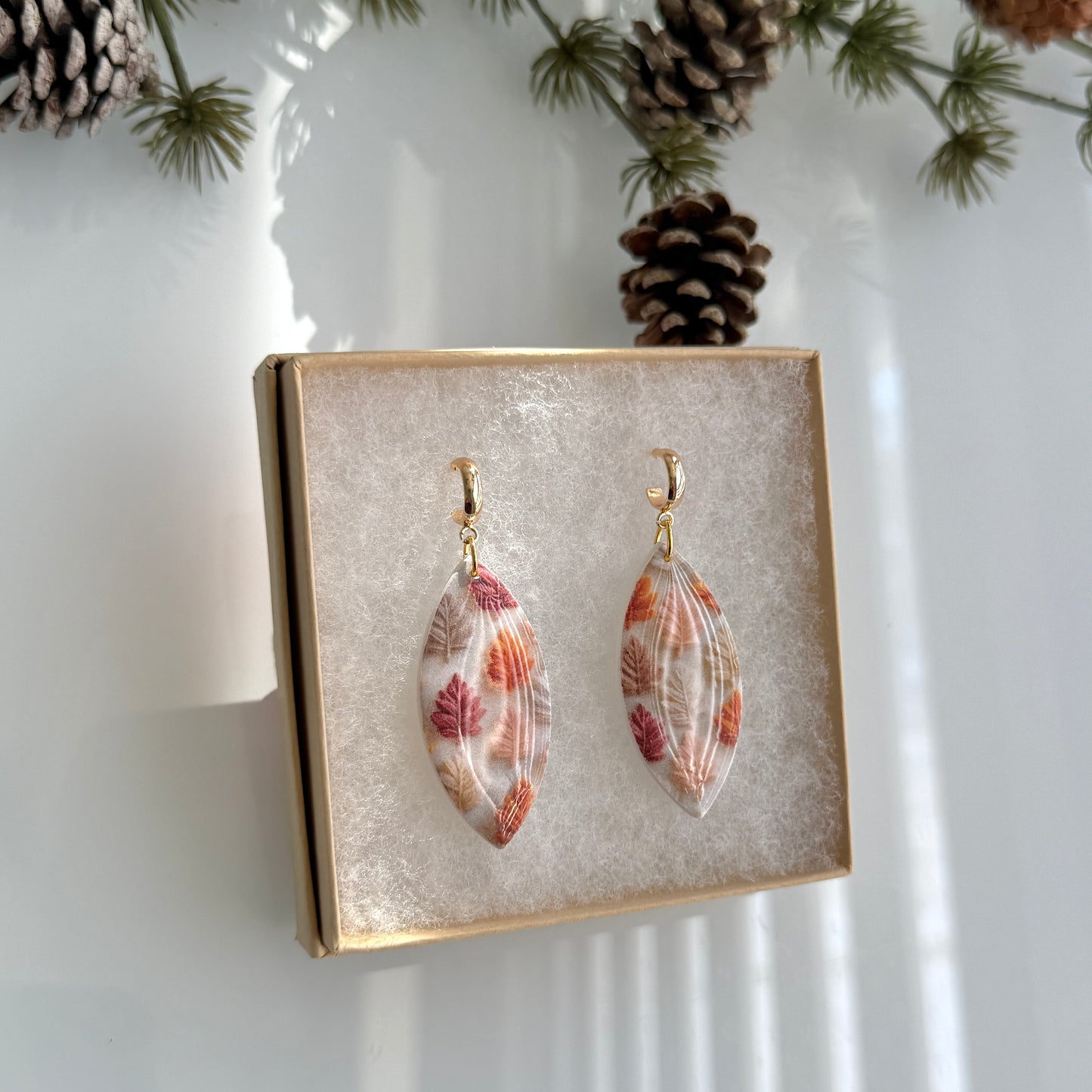 Fall - Embroider leaf print