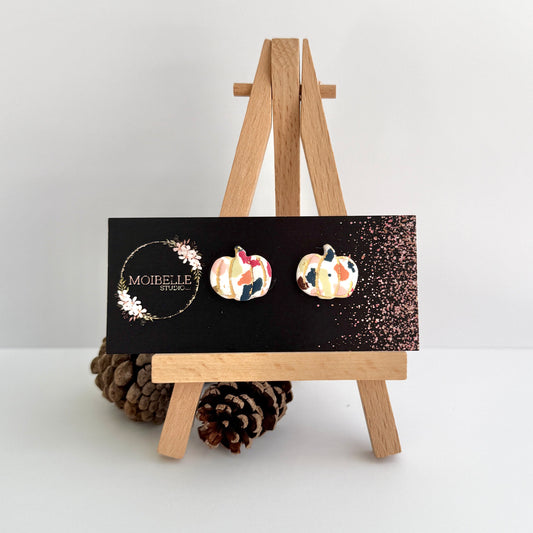 Fall - Rustic Pumpkin Stud