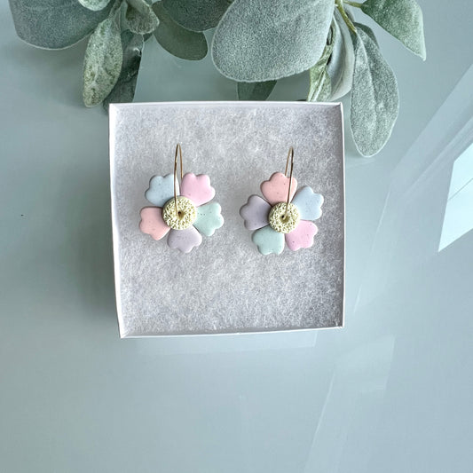 Pastel flower hoop
