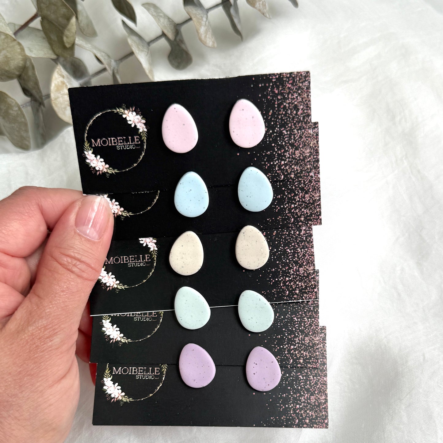 Pastel Speckled Egg studs