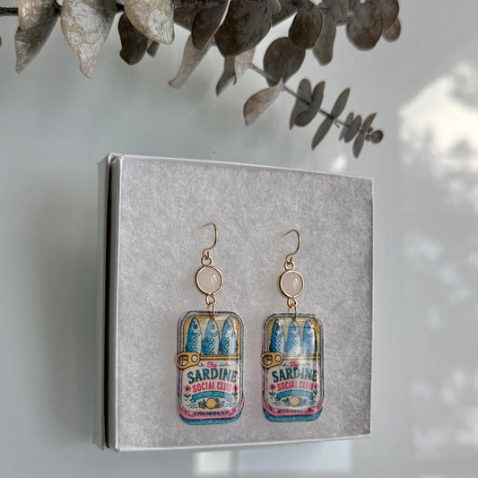 Sardine tin print with resin