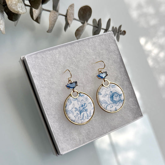 Blue Toile print