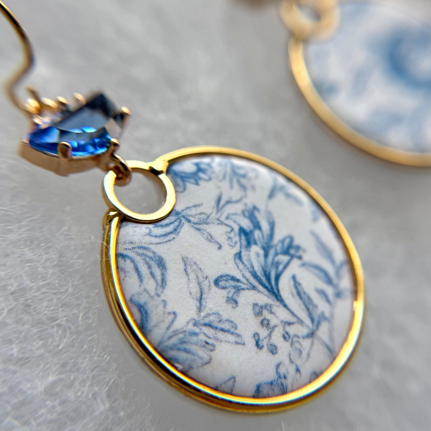 Blue Toile print