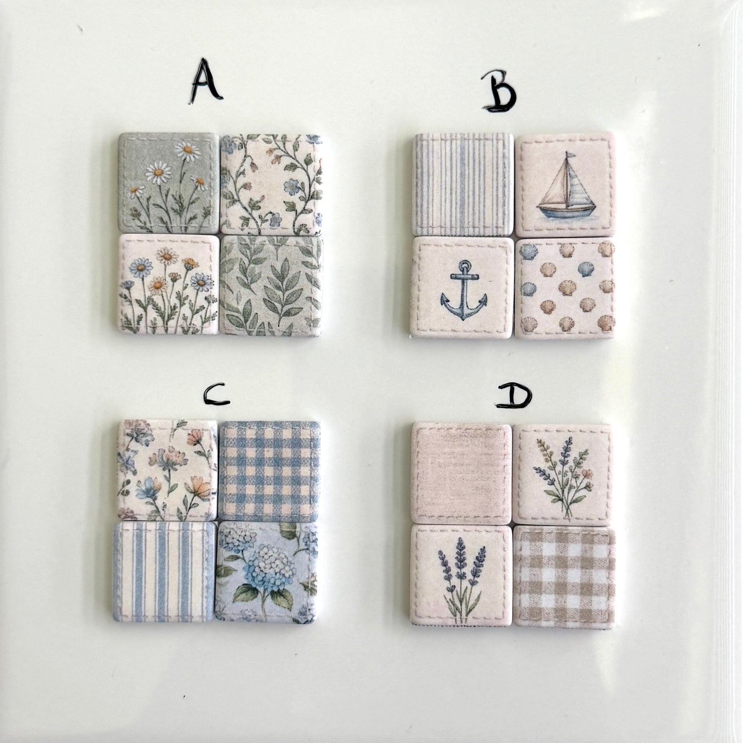Quilt square - Ocean & Flowers