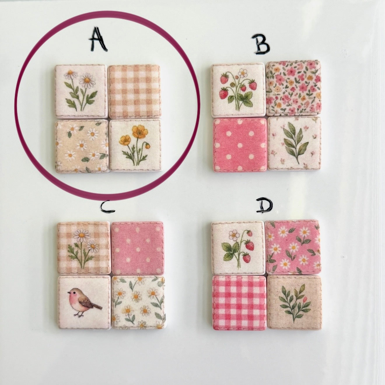 Quilt square - Raspberry