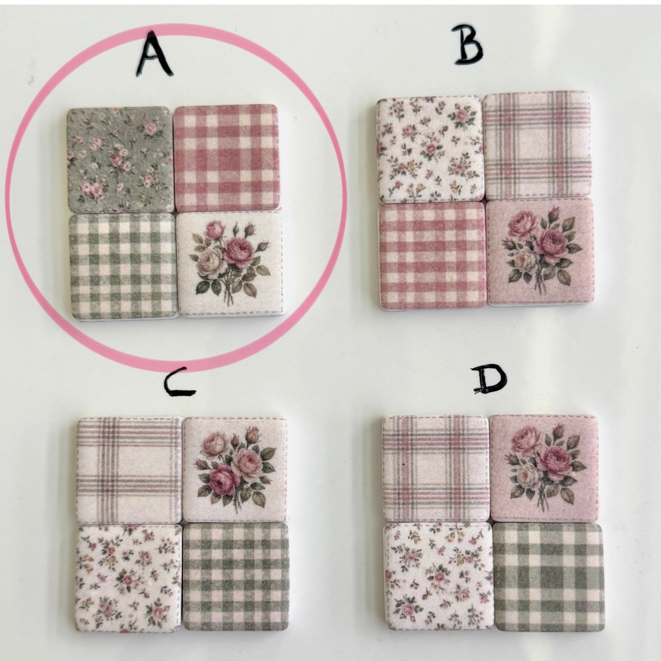 Quilt square - Cottage Rose
