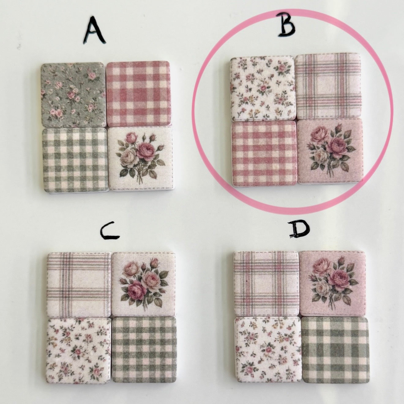 Quilt square - Cottage Rose