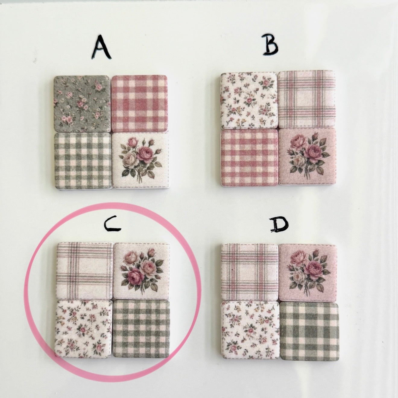 Quilt square - Cottage Rose