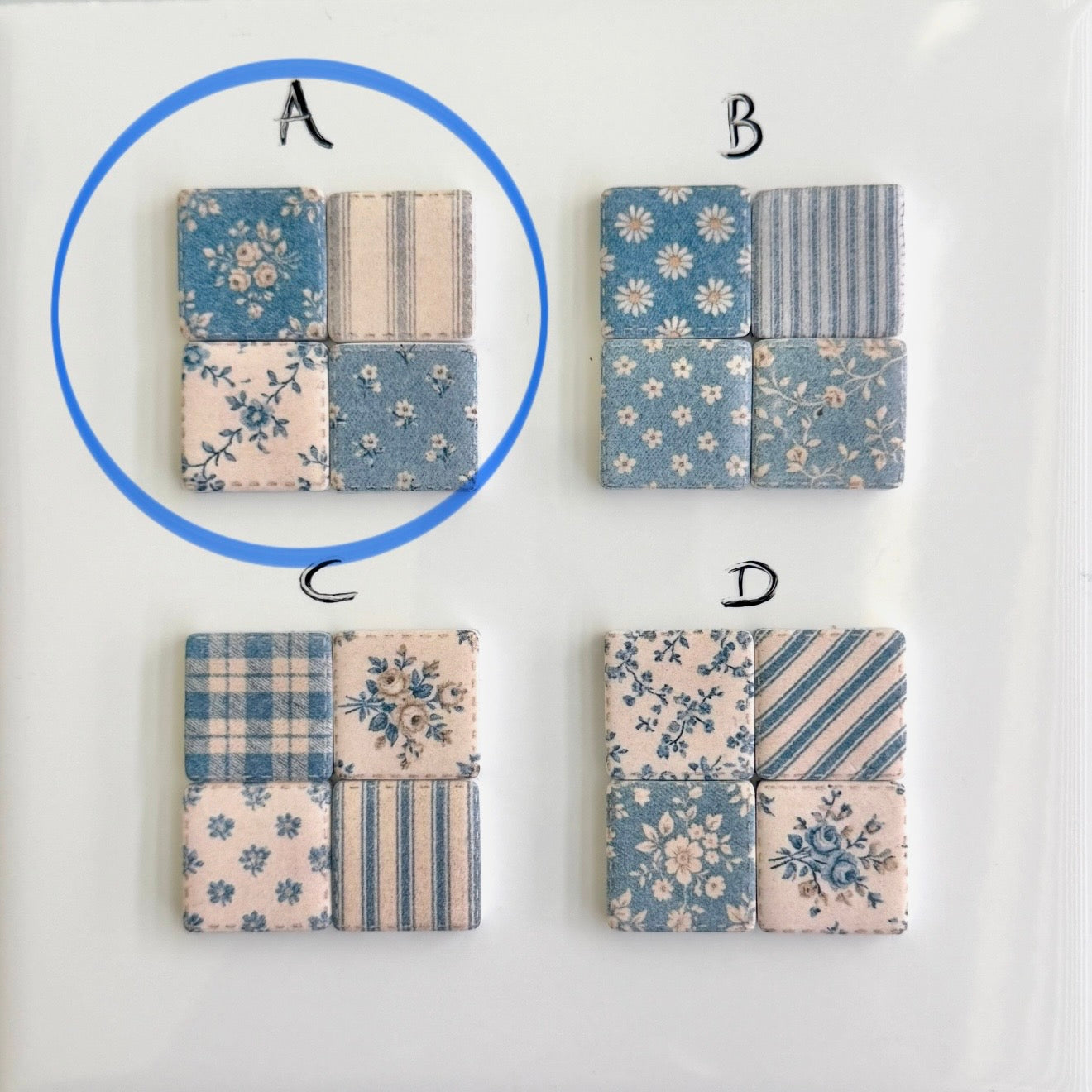 Quilt square - Cottage Blue
