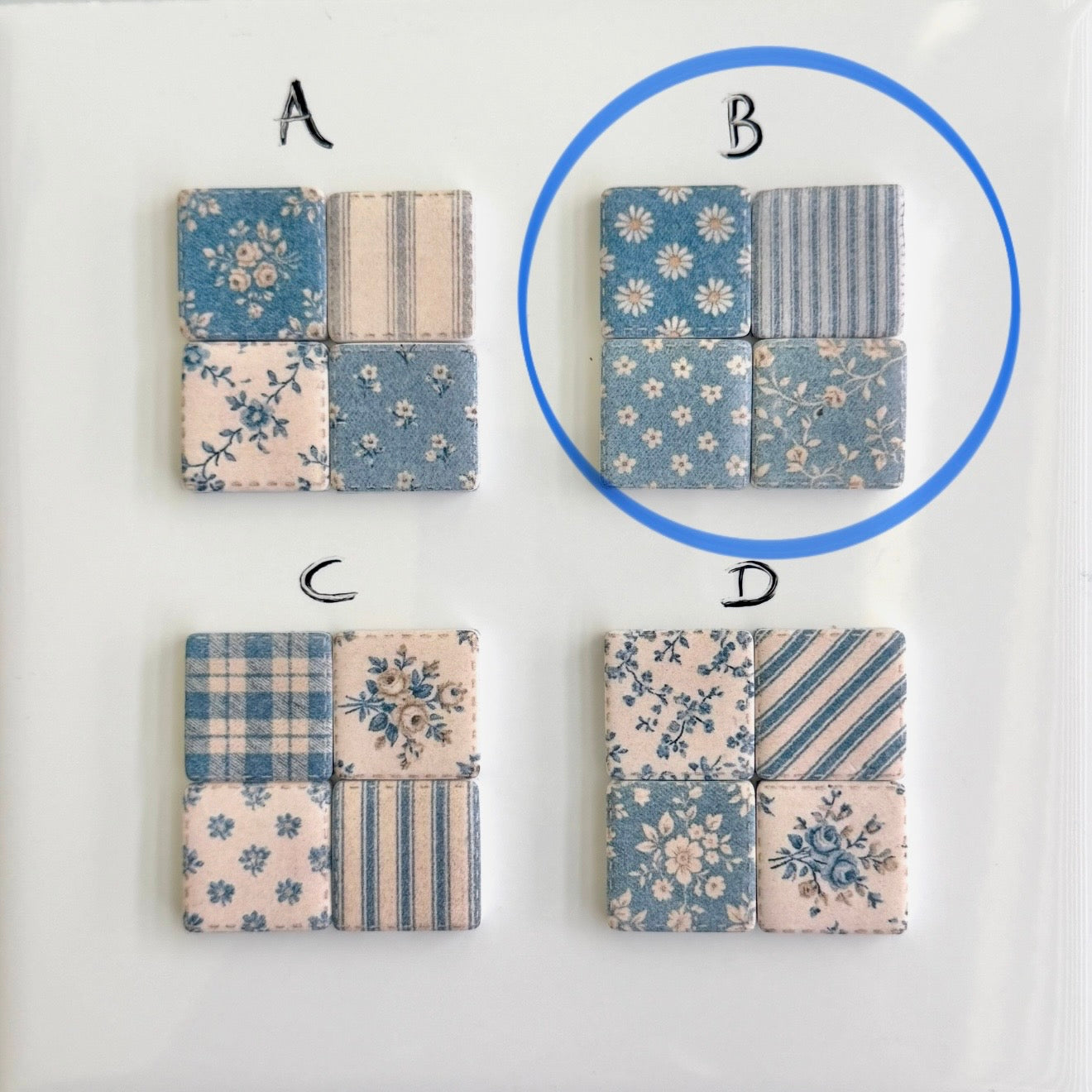 Quilt square - Cottage Blue