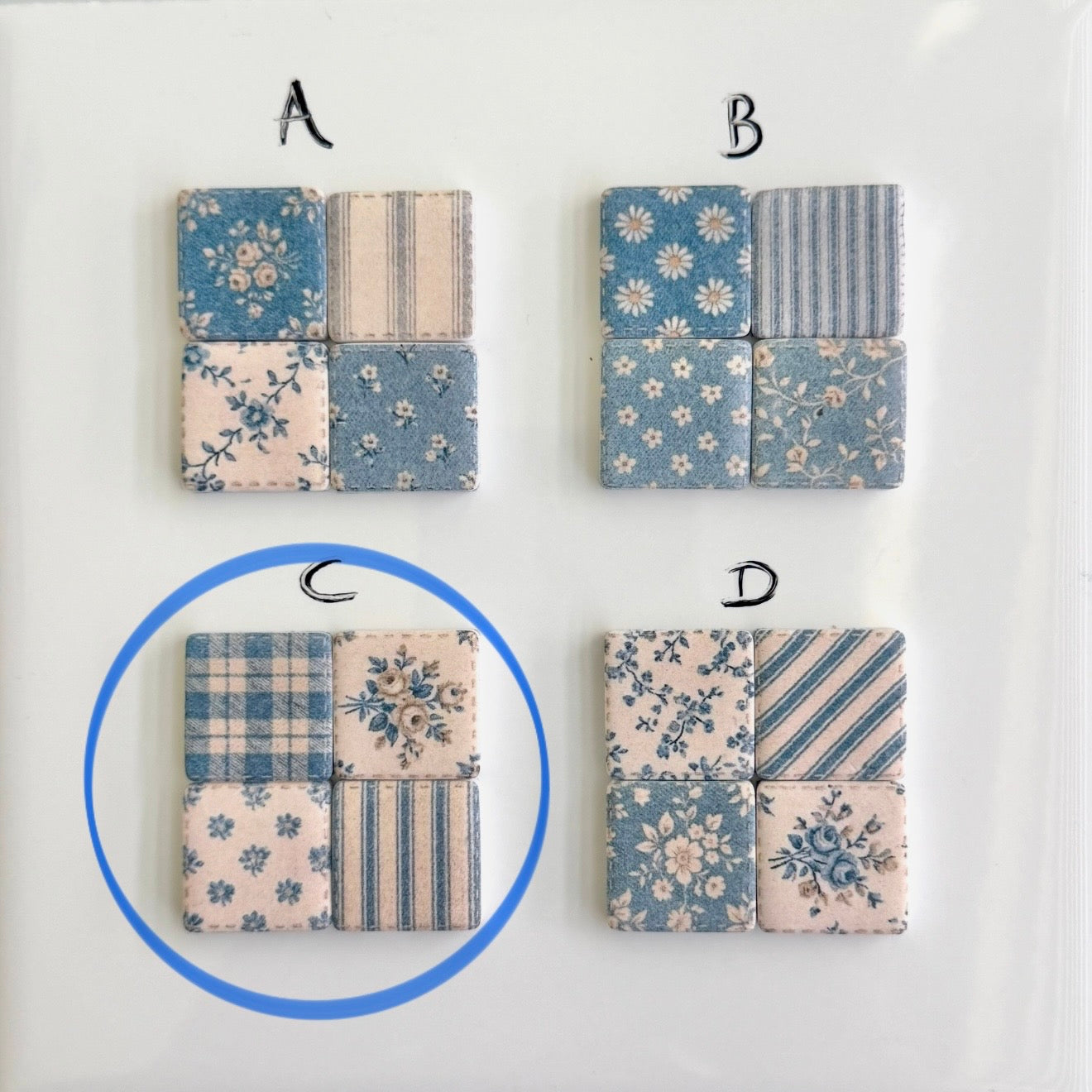 Quilt square - Cottage Blue