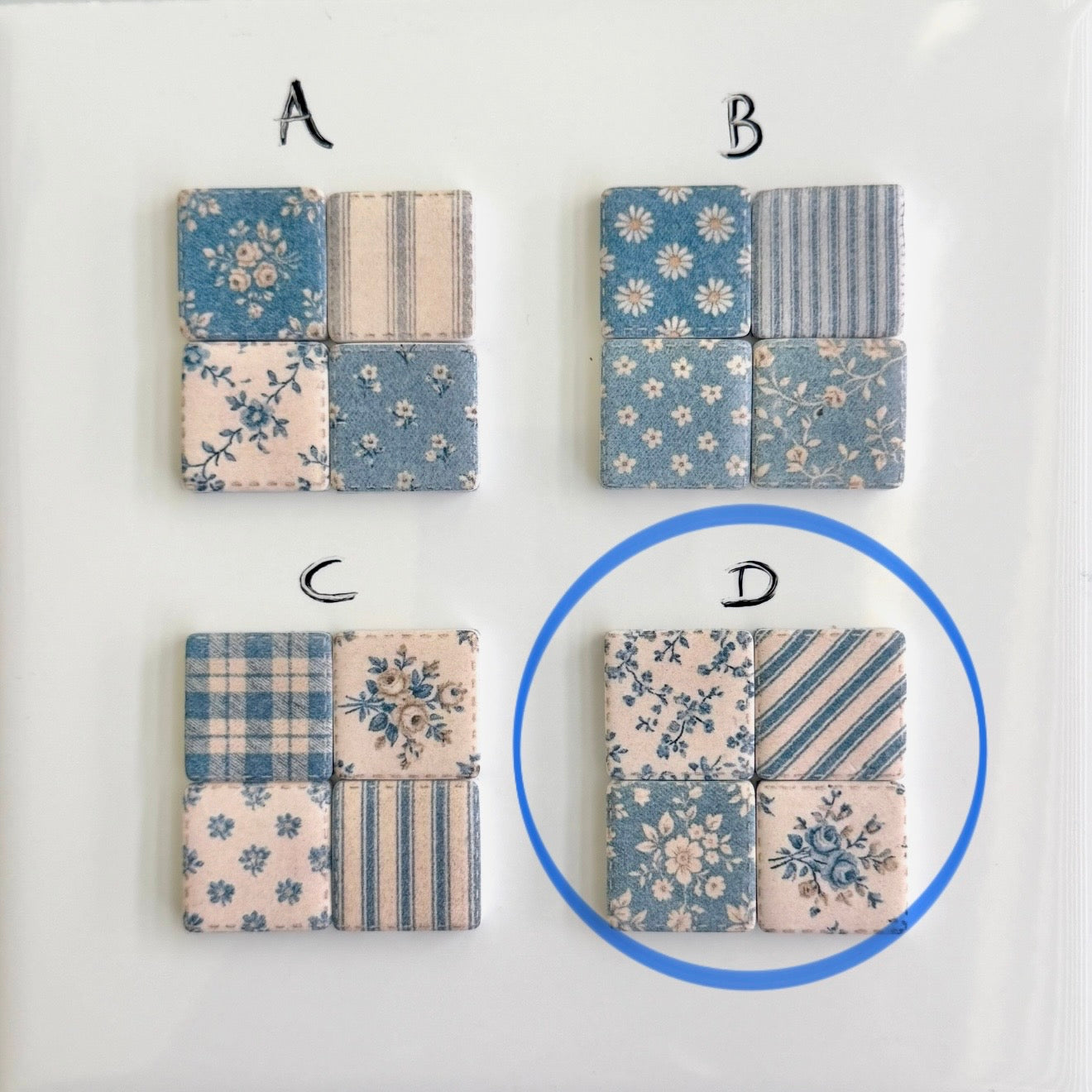 Quilt square - Cottage Blue