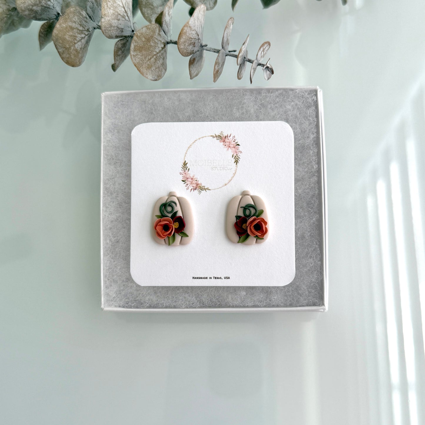 Floral pumpkin STUDS