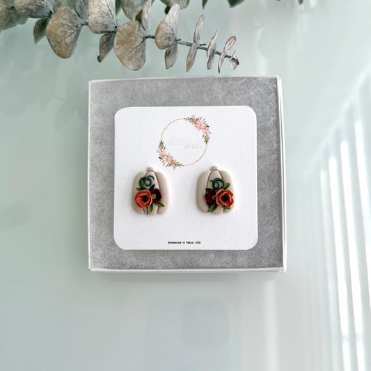 Floral pumpkin STUDS