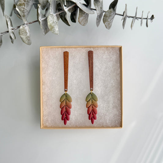 Long ombre leaf