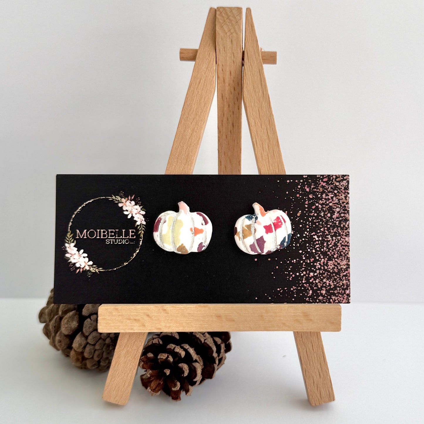 Fall - Rustic Pumpkin Stud