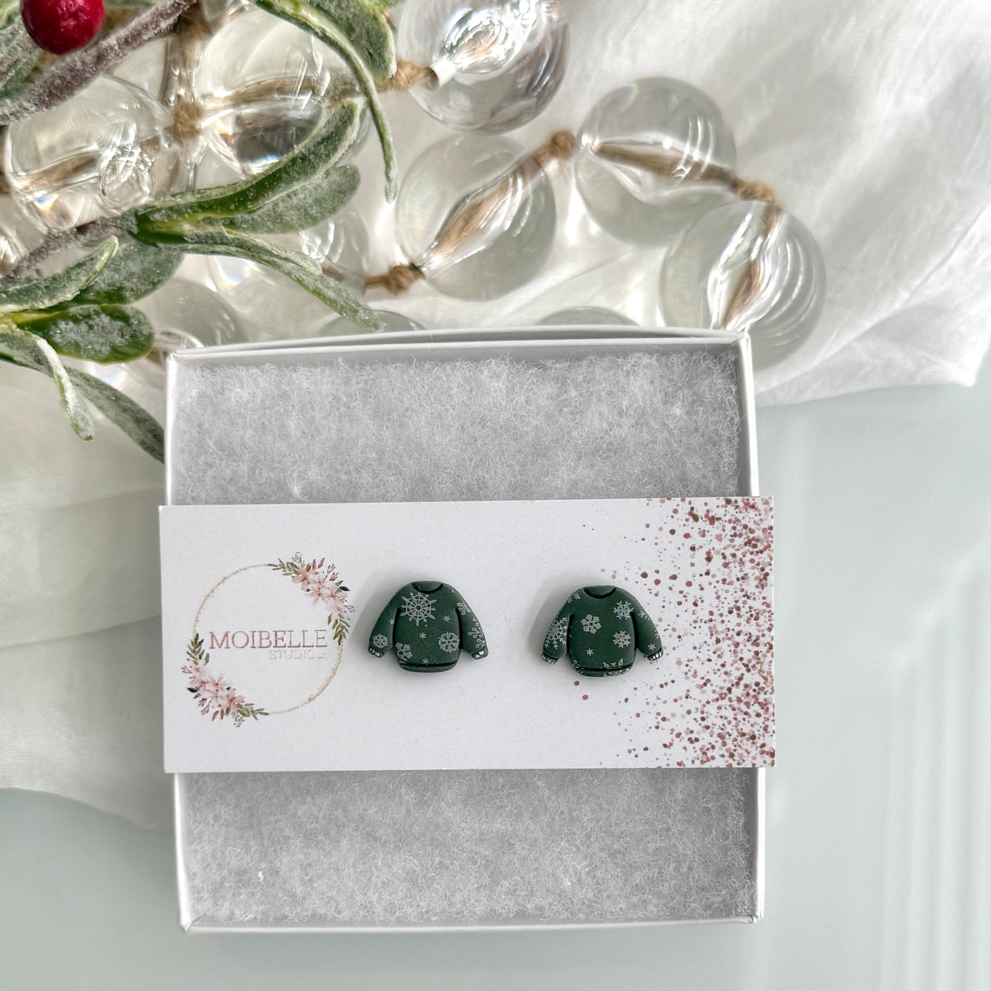 Christmas - clay studs