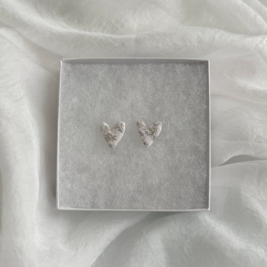 Valentine - French Beige Toile print hearts